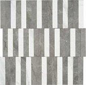 Керамогранитная мозаика Italgraniti Marble Experience Mosaico Stripe Orobico Grey 27,2x29 cm.