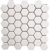 Мозаика керамическая Bars Crystal Hexagon White 47x54 mm.