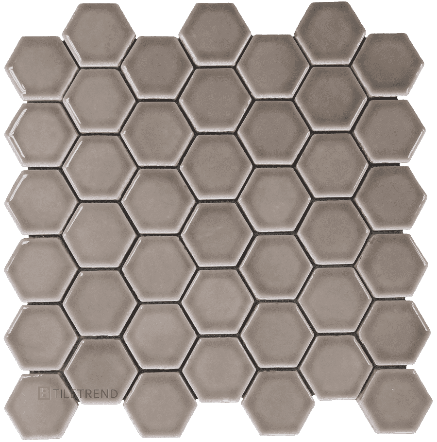 Мозаика керамическая Bars Crystal Hexagon Taupe 47x54 mm.