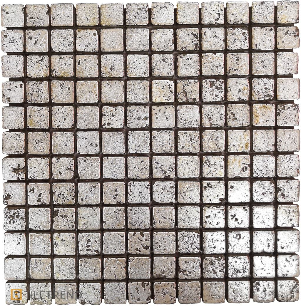 Каменная мозаика Petra Antiqua Impero Silver 2.5x2.5 см.