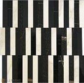 Керамогранитная мозаика Italgraniti Marble Experience Mosaico Stripe Sahara Noir 27,2x29 cm.