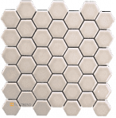 Мозаика керамическая Bars Crystal Hexagon Beige 47x54 mm.