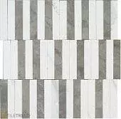 Керамогранитная мозаика Italgraniti Marble Experience Mosaico Stripe Statuario Lux 27,2x29 cm.
